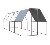 vidaXL Outdoor Chicken Cage 2x8x2 m Galvanised Steel