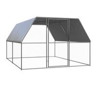 Vidaxl Outdoor Chicken Cage 3X4X2 M Galvanised Steel