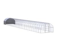 vidaXL Outdoor Chicken Coop 3x24x2 m Galvanised Steel