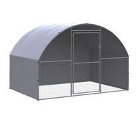 Outdoor Chicken Coop Garden Poultry House Chicken Cage Galvanised Steel vidaXL