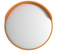 vidaXL Outdoor Convex Traffic Mirror Orange Ø30 cm Polycarbonate Road Mirror