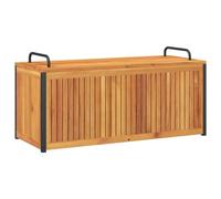 vidaXL Outdoor Cushion Box 110x45x42/53 cm Solid Wood Acacia and Steel UK