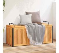 vidaXL Outdoor Cushion Box 110x45x42/53 cm Solid Wood Acacia and Steel UK