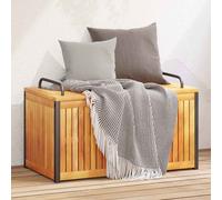 vidaXL Outdoor Cushion Box 85x45x45/53 cm Solid Wood Acacia and Steel UK