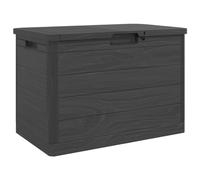 vidaXL Outdoor Cushion Box, Storage Box for Garden Patio, Deck Box with Lid, Storage Container for Tools, Modern Style, Anthracite Polypropylene