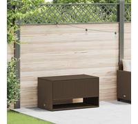 vidaXL Outdoor Cushion Box Brown 100x55x55.5 cm Poly Rattan