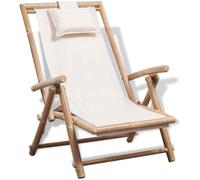 vidaXL Outdoor Deck Chair Bamboo Garden Patio Camping Picnic Beach Seating