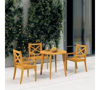 vidaXL Outdoor Dining Chairs 3 pcs Solid Wood Acacia