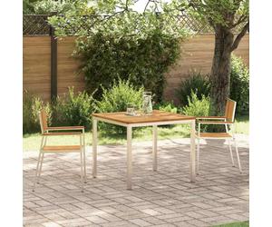 vidaXL Outdoor Dining Set 3 pcs Solid Acacia Wood and Stainless Steel