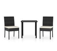 Outdoor Dining Set with Cushions 3/5/7/9 Piece Black/Grey Multi Sizes vidaXL