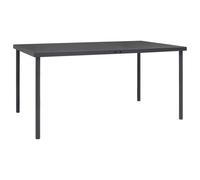 vidaXL Outdoor Dining Table Anthracite Steel Dinner Desk Garden Furniture