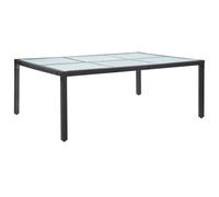 vidaXL Outdoor Dining Table Black 200x150x74 cm Poly Rattan, Black