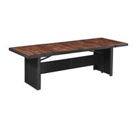 vidaXL Outdoor Dining Table Poly Rattan and Solid Wood 240x90x74cm Furniture