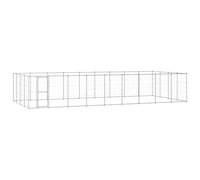 vidaXL Outdoor Dog Kennel Galvanised Steel 43.56 m? Patio Puppy Dog House Cage