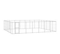 vidaXL Outdoor Dog Kennel Galvanised Steel 50.82 m? Patio Puppy Dog House Cage