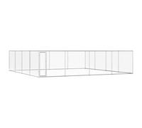 vidaXL Outdoor Dog Kennel Galvanised Steel 760x760x185 cm