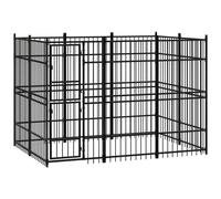 vidaXL Outdoor Dog Kennel Steel 5.53 m虏 UK