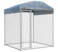 vidaXL Outdoor Dog Kennel with Canopy Top 193x193x225cm Pet House Large Pet Cage