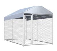 vidaXL Outdoor Dog Kennel with Canopy Top 382x192x225 cm UK