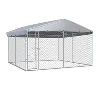 vidaXL Outdoor Dog Kennel 382x382x225cm Roof Sturdy Durable House Garden Cage