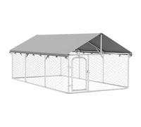 vidaXL Outdoor Dog Kennel with Roof Garden Patio Terrace Backyard Lawn Pet Supplies Dog Cage House Crate Playpen Run Lockable Safety