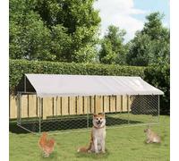Vidaxl Outdoor Dog Kennel With Roof 400X200X150 Cm