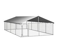 vidaXL Outdoor Dog Kennel with Roof Garden Patio Terrace Backyard Lawn Pet Supplies Dog Cage House Crate Playpen Run Lockable Safety