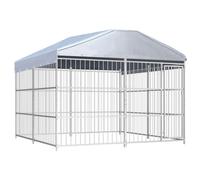 Outdoor Dog Kennel Heavy-duty Lockable House With Roof/Without Roof vidaXL