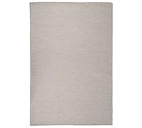 vidaXL Outdoor Flatweave Rug - Rectangular Polypropylene Rug for Patio, Deck Use, Weather-Resistant, UV-Resistant, in Taupe, Measurement 120x170 cm