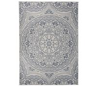 vidaXL Outdoor Flatweave Rug 140x200 cm Blue Pattern