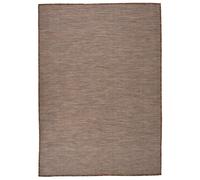 vidaXL Outdoor Flatweave Rug 140x200 cm Brown