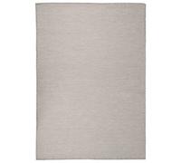 Vidaxl Outdoor Flatweave Rug 140X200 Cm Light Grey