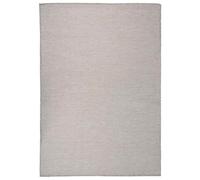 vidaXL Outdoor Flatweave Rug 140x200 cm Taupe UK HOT