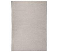 Vidaxl Outdoor Flatweave Rug 160X230 Cm Light Grey
