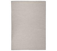vidaXL Outdoor Flatweave Rug 160x230 cm Light Grey