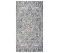 vidaXL Outdoor Flatweave Rug 80x150 cm Blue Pattern