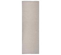 vidaXL Outdoor Flatweave Rug 80x250 cm Taupe UK
