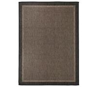 vidaXL Outdoor Flatweave Rug - Dark Brown Runner, Weather & UV Resistant, 200 x 280 cm Polypropylene Carpet for Terrace, Patio, Indoor/Outdoor Use