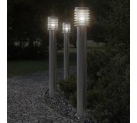 vidaXL Outdoor Floor Lamp Silver 110cm Stainless Steel