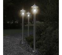 (silver, 120 cm/ 1 pcs) vidaXL Outdoor Floor Lamps Garden Light Pathway Standing Lamp Stainless Steel