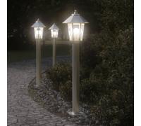 Outdoor Floor Lamps Garden Light Pathway Standing Lamp Stainless Steel vidaXL