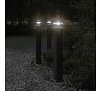 Outdoor Floor Lamps with Sensors Pathway Standing Lamp Black Aluminium vidaXL G, B, C, D, E, F]