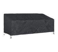 vidaXL Outdoor Furniture Cover 210D Oxford Fabric 200 x 100 61/89 cm Black Waterproof UV Resistant Perfect for Garden Patio Spring