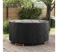 vidaXL Outdoor Furniture Cover Black 182 x 182 x 85 cm 600D fabric