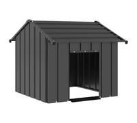 vidaXL Outdoor Galvanised Steel Dog House/Shelter - Anthracite, 85x107x81 cm, Weather-Resistant for Garden/Patio