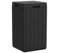vidaXL Outdoor Garbage Bin, Trash Can for Garden Patio Park Porch, Trash Bin with Lid, Garbage Can Dustbin Waste Rubbish Bin, Anthracite PP