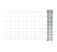 vidaXL Garden Fence 50x1.2 m Silver Galvanised Steel Wire Roll Mesh Fence
