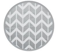 vidaXL Outdoor Garden Rug - Durable Polypropylene Patio Mat, UV-Resistant, Picnic Area Decor, Easy Clean, Reversible, 120cm, Grey