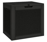 vidaXL Garden Storage Box Black 55.5x43x53 cm Polypropylene UK HOT