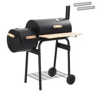 vidaXL Outdoor Grill 103 x 60 x 113 cm Steel Black, Modern Outdoor Grill, Portab